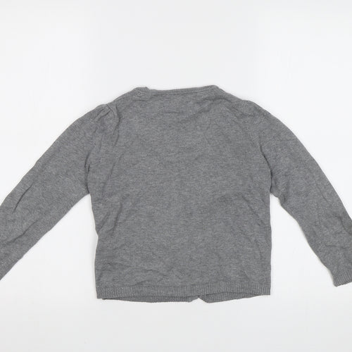 TU Girls Grey   Cardigan Jumper Size 6 Years