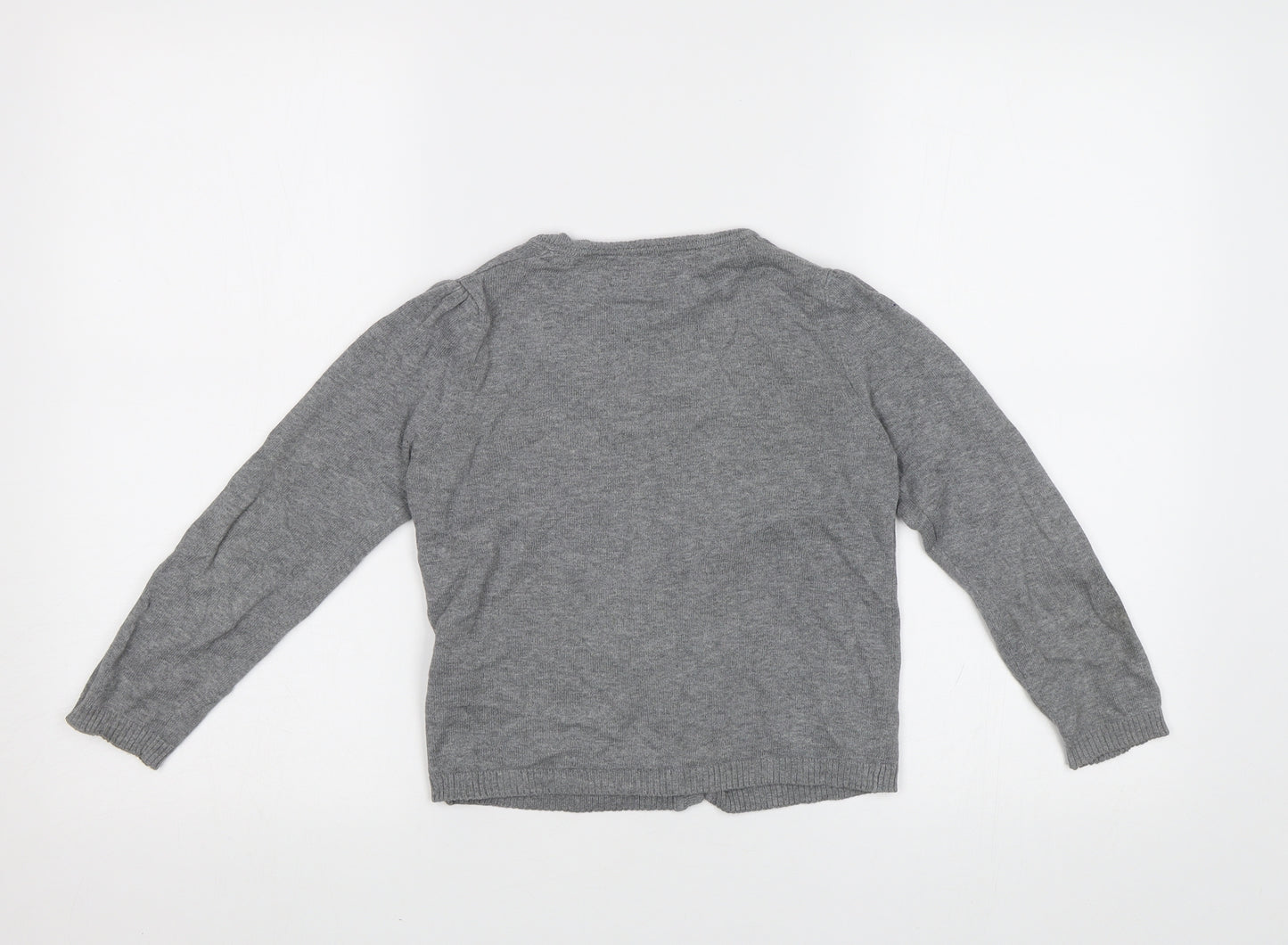 TU Girls Grey   Cardigan Jumper Size 6 Years