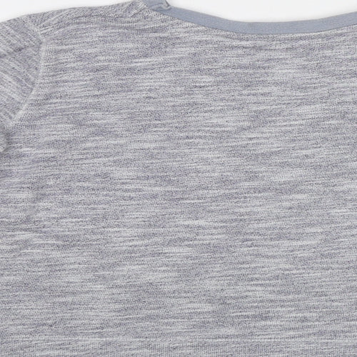 John Lewis Girls Grey Floral  Pullover Sweatshirt Size 7 Years  - Butterfly