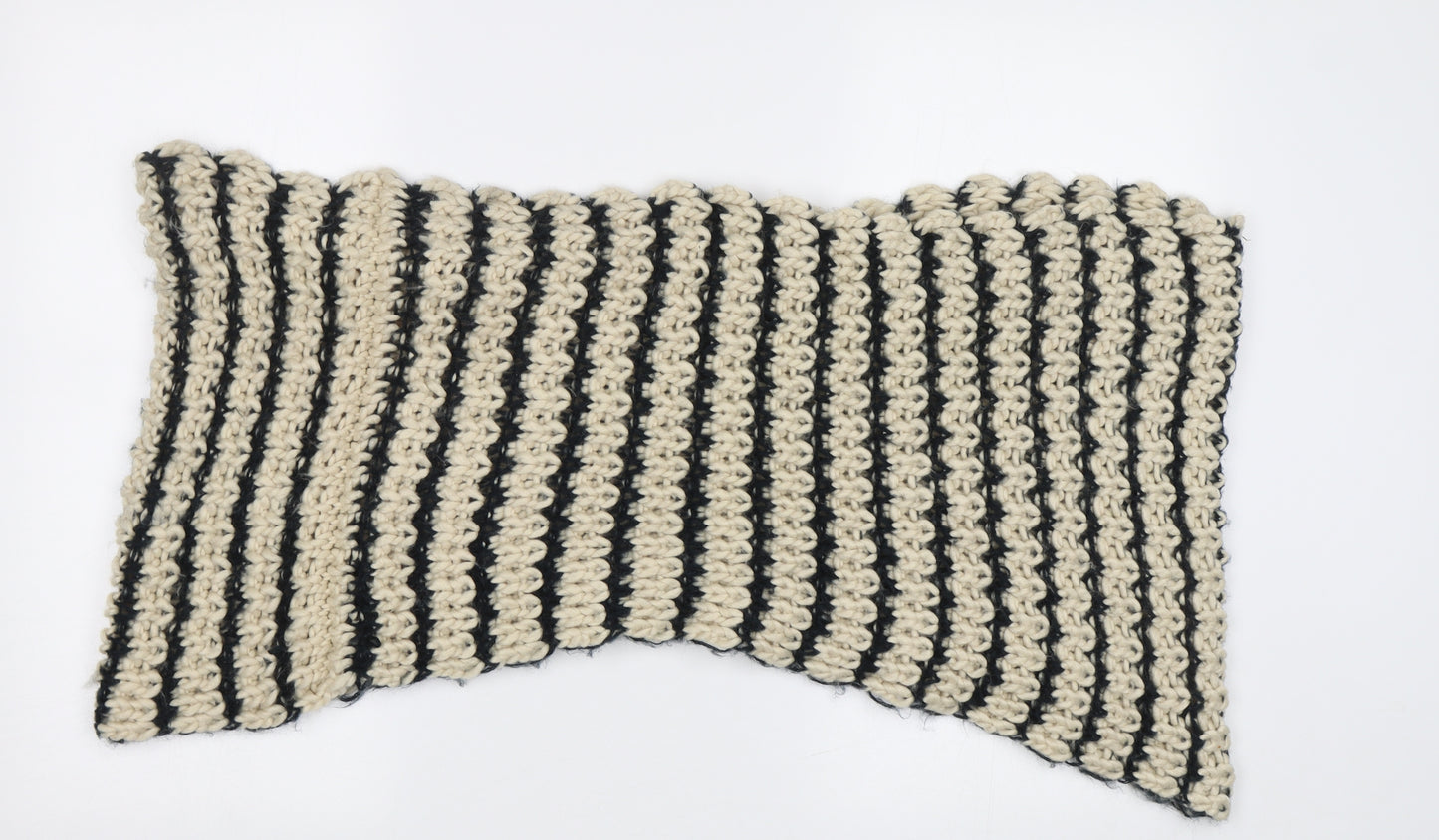 Preworn Womens Ivory Striped   Scarf   - Snood
