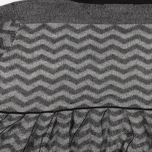 M&S Womens Black Striped  Cardigan Jumper Size 12