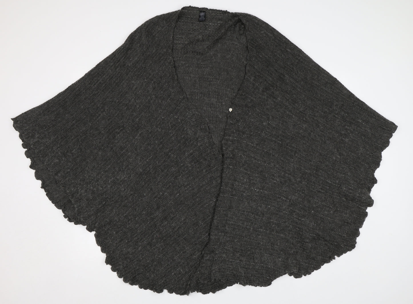 M&S Womens Grey   Overcoat Poncho One Size