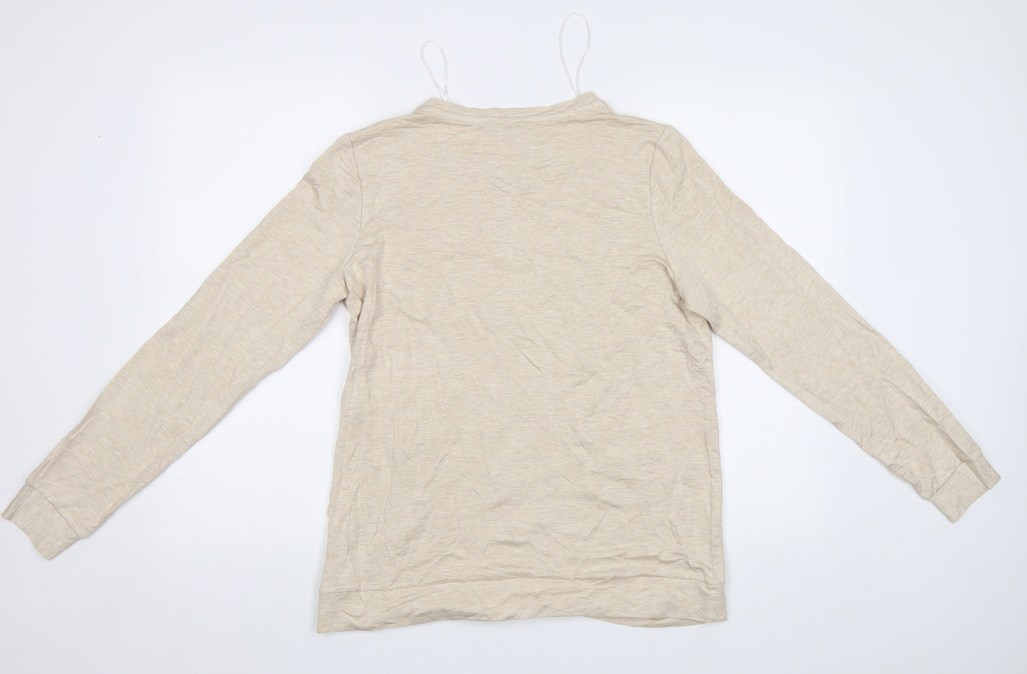 Yns Tekstil Womens Beige   Pullover Sweatshirt Size M  - Chic