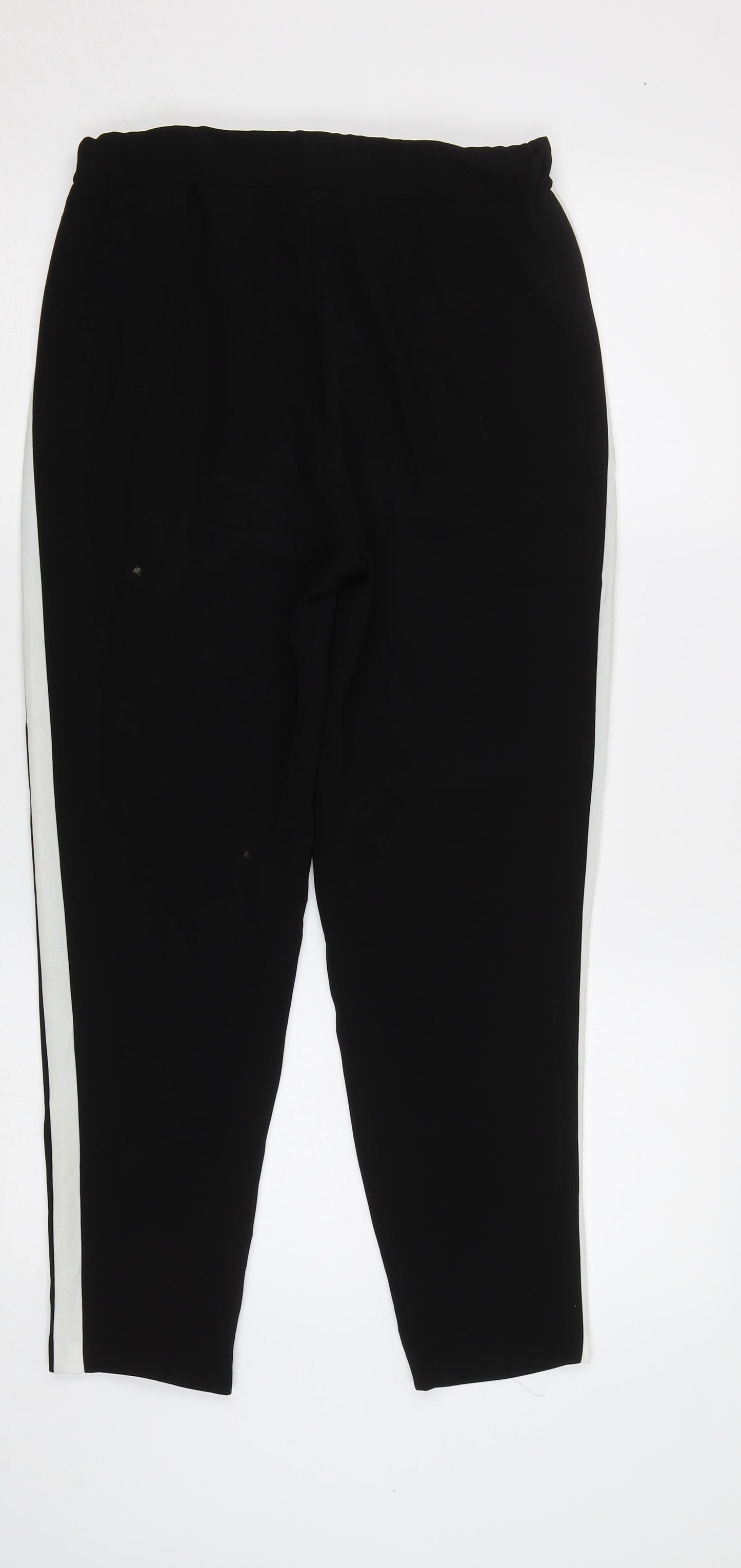 M&S Womens Black   Jogger Trousers Size 8 L26 in