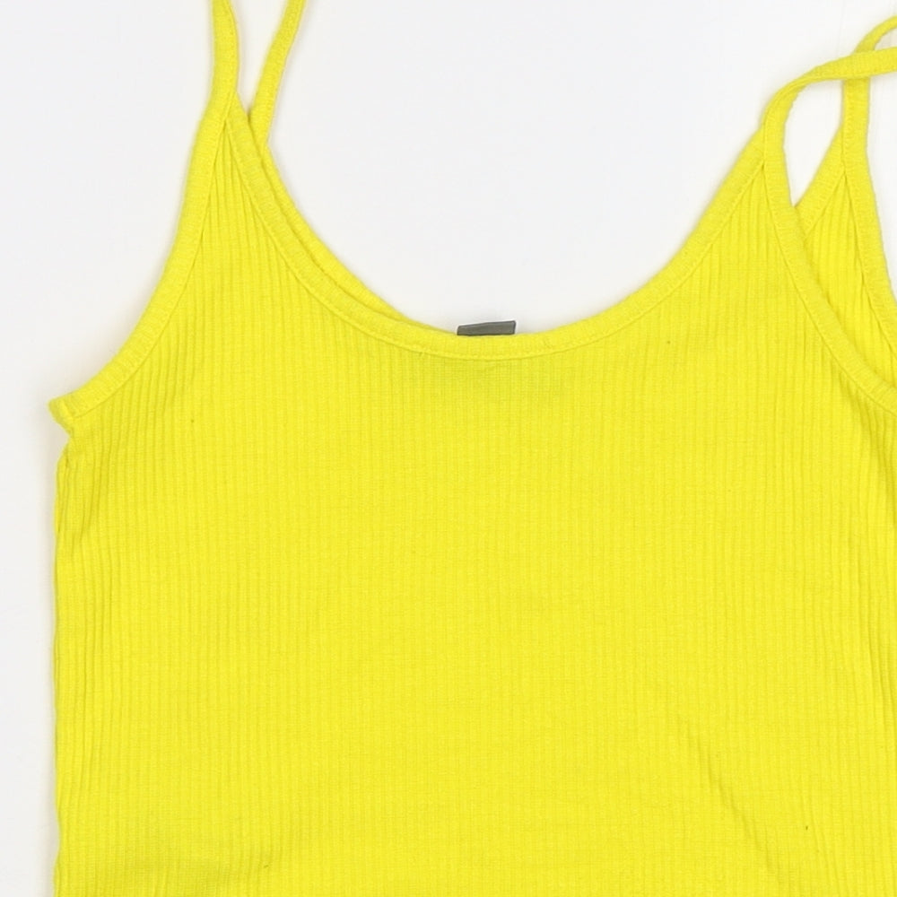 Primark Womens Yellow   Cropped Tank Size XS