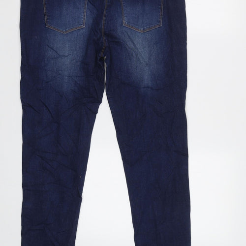 Preworn Womens Blue   Straight Jeans Size 14 L29 in