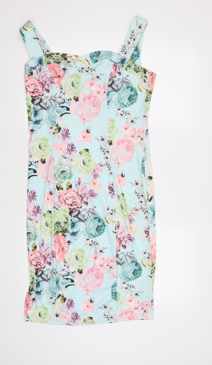 CBR Womens Multicoloured Floral Bodycon Size L