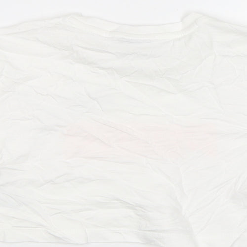 PUMA Girls White   Cropped T-Shirt Size 4-5 Years