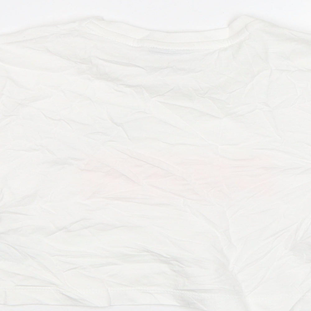 PUMA Girls White   Cropped T-Shirt Size 4-5 Years