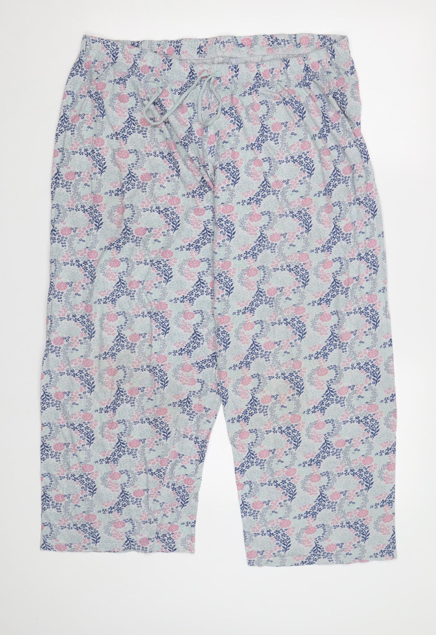 Primark Womens Blue Floral   Pyjama Pants Size XL
