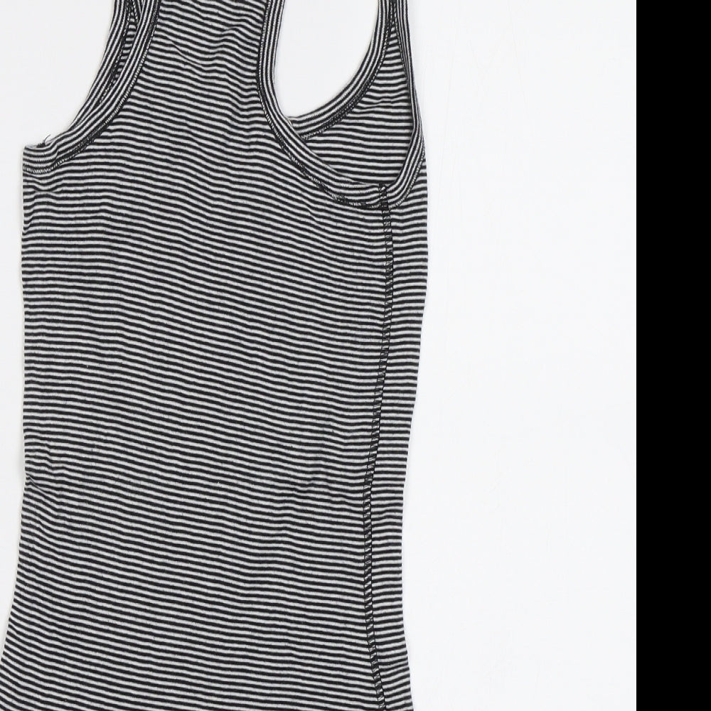 Chelsea Girl Womens Blue Striped  Basic Tank Size S