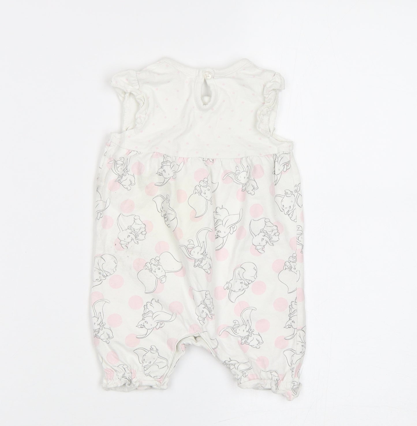 George Baby White Geometric  Romper One-Piece Size 3-6 Months  - Dumbo