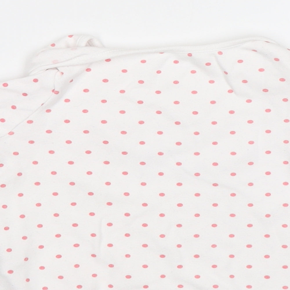 F&F Baby White Polka Dot  Basic T-Shirt Size 12-18 Months  - Rainbow