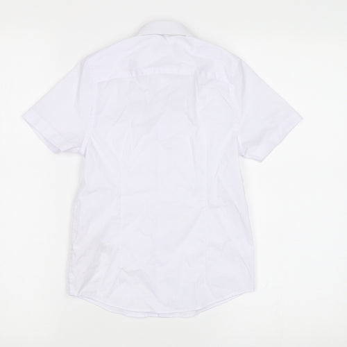 M&S Boys White   Basic Button-Up Size 7-8 Years