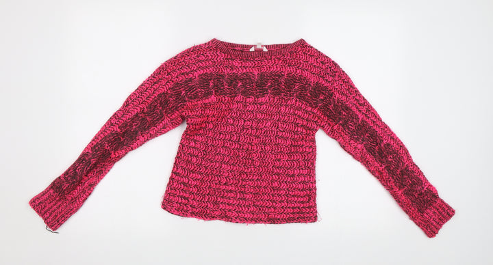 Miss E-Vie Girls Pink Pullover Jumper Size 11-12 Years
