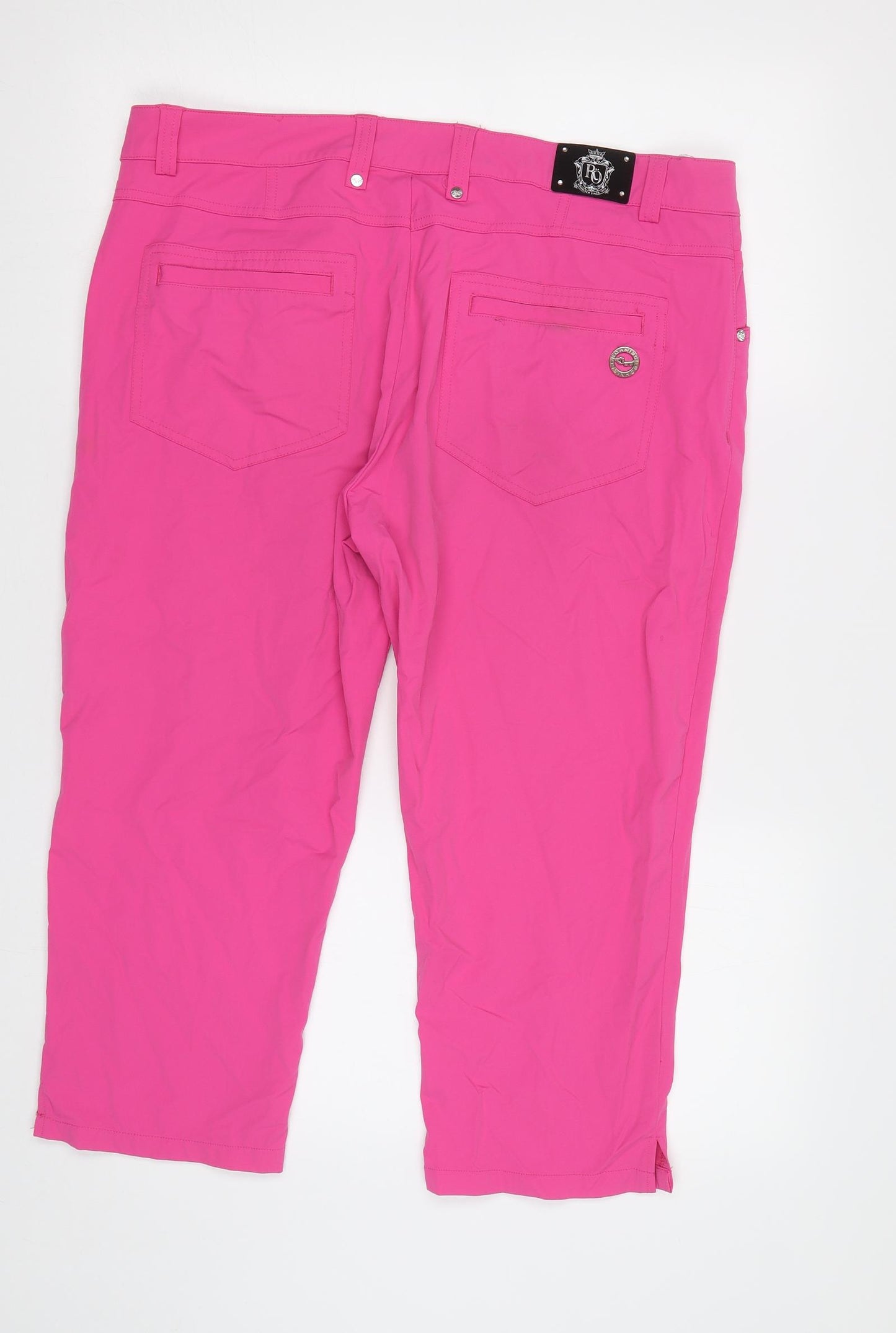 Rohnisch Womens Pink   Cropped Trousers Size 18 L22 in