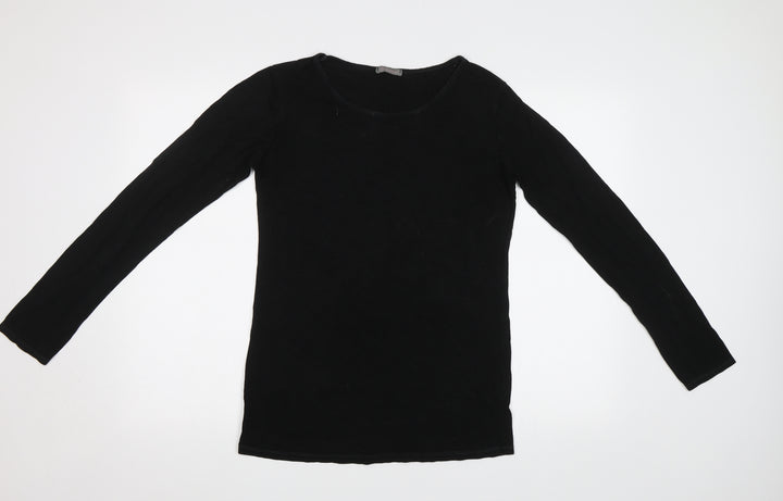 Obsession Womens Black Basic Polo Size M