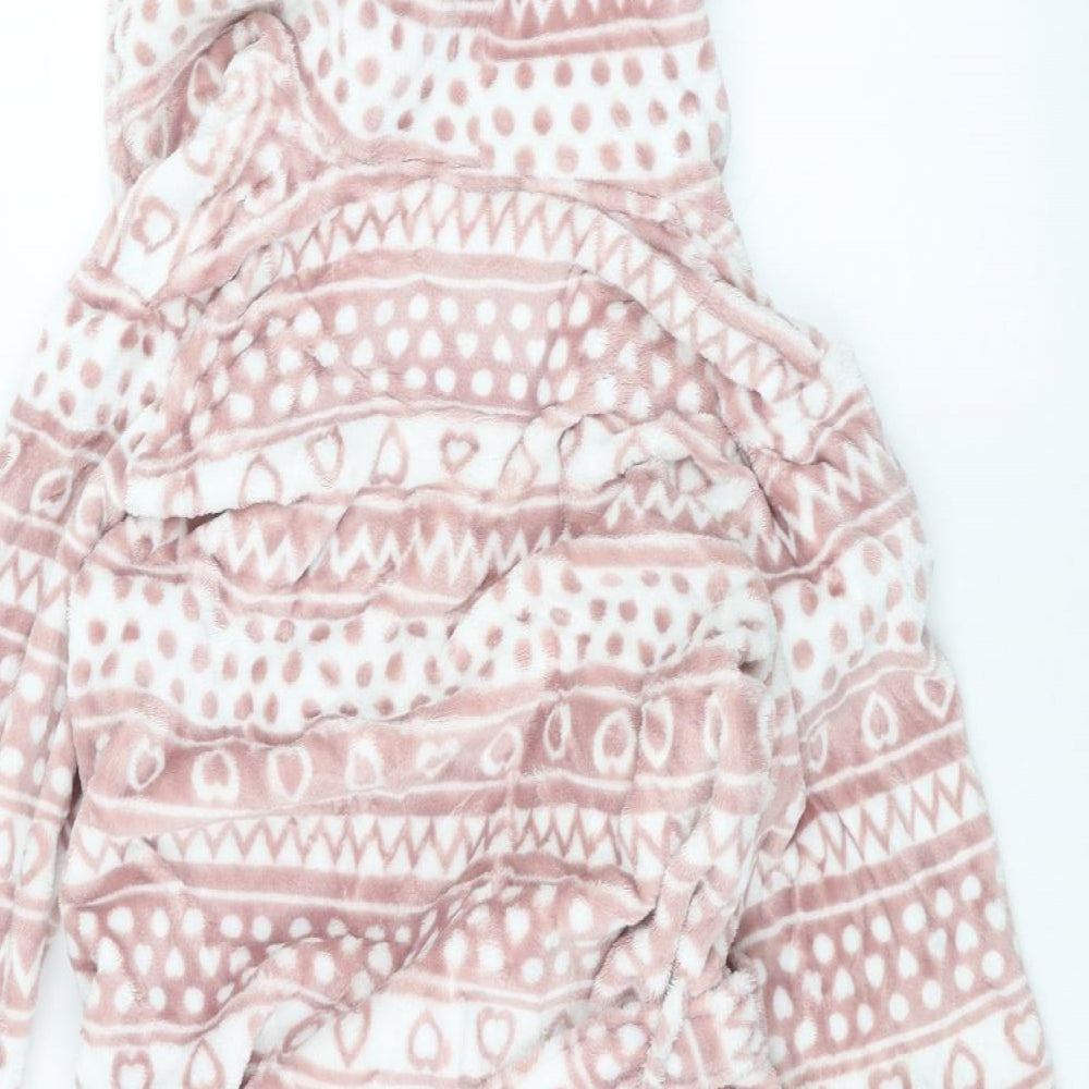 Love the little things Womens Pink Solid  Babydoll Robe Size S