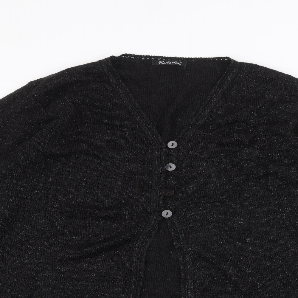 Berkertex Womens Black   Cardigan Jumper Size 14