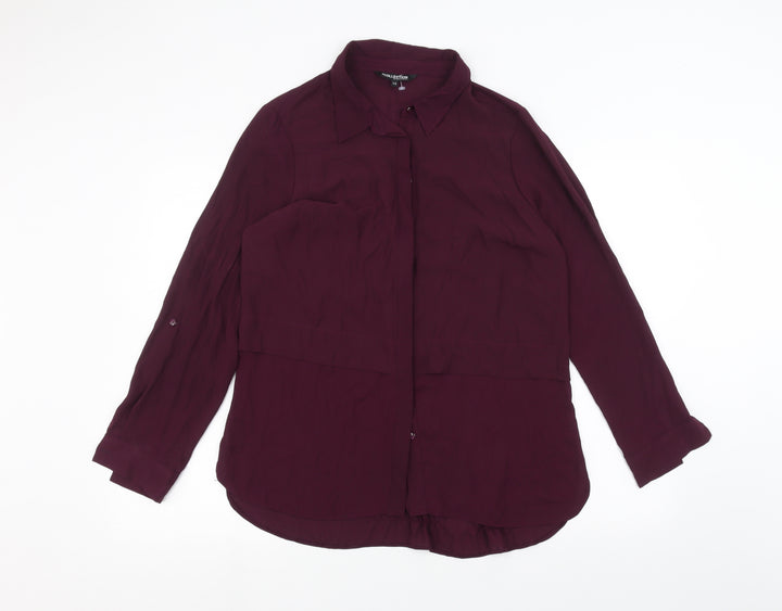 Debinhams Womens Purple   Basic Button-Up Size 14