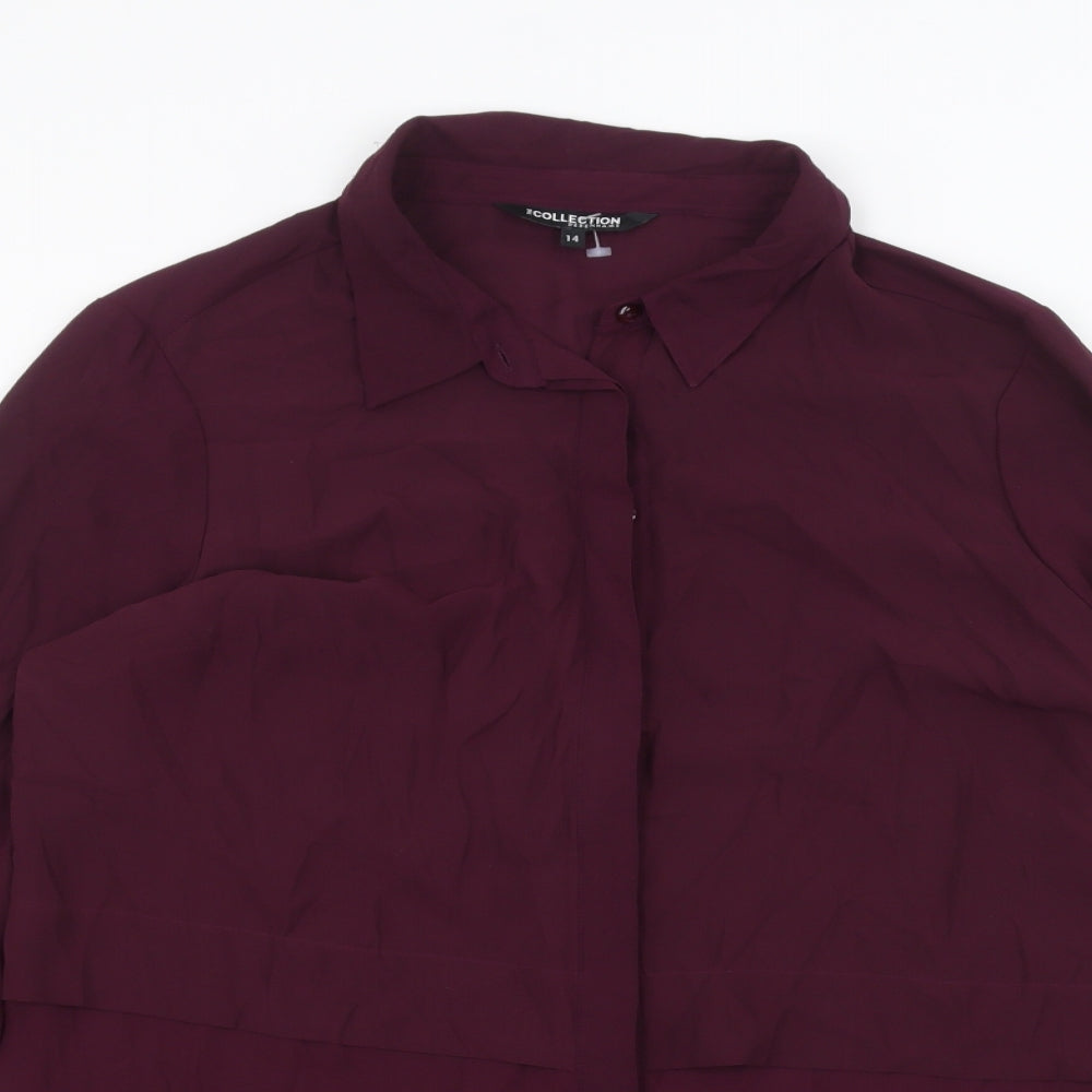Debinhams Womens Purple   Basic Button-Up Size 14
