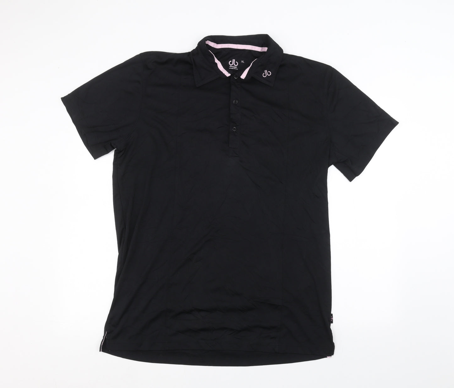 design Womens Black   Basic Polo Size XL