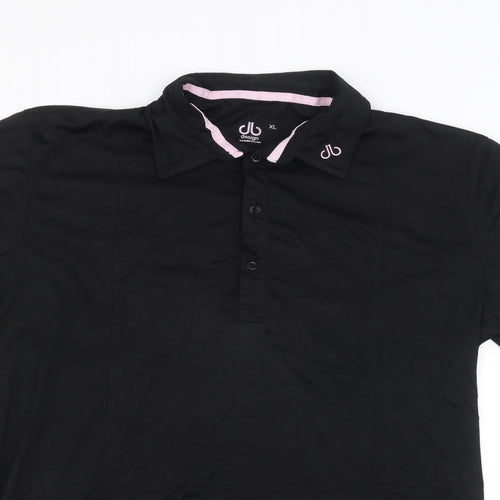design Womens Black   Basic Polo Size XL