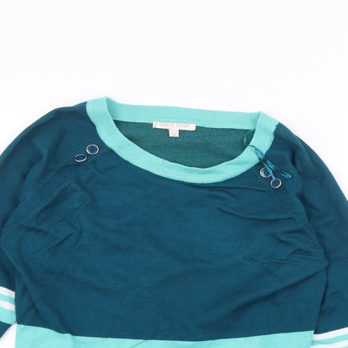 Roseanna Womens Blue Striped  Basic T-Shirt Size S