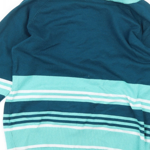 Roseanna Womens Blue Striped  Basic T-Shirt Size S