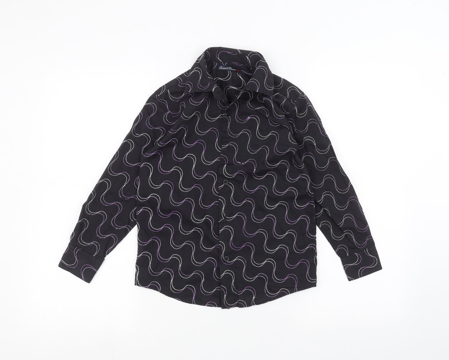 BHS Girls Black   Basic Button-Up Size 7-8 Years