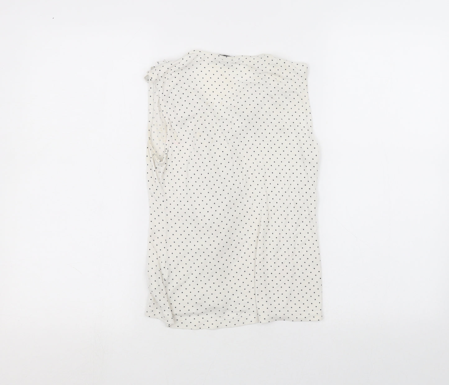 H&M Womens White Polka Dot  Basic T-Shirt Size S