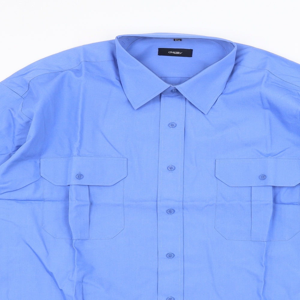 Disley Mens Blue    Dress Shirt Size 16.5