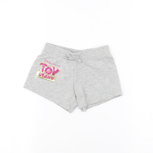 Disney Girls Grey   Sweat Shorts Size 3-4 Years - toy story