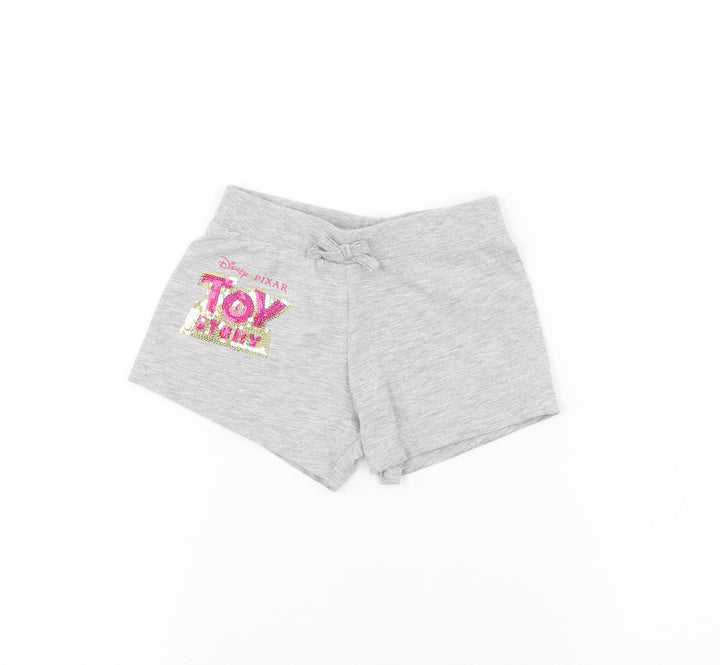 Disney Girls Grey   Sweat Shorts Size 3-4 Years - toy story