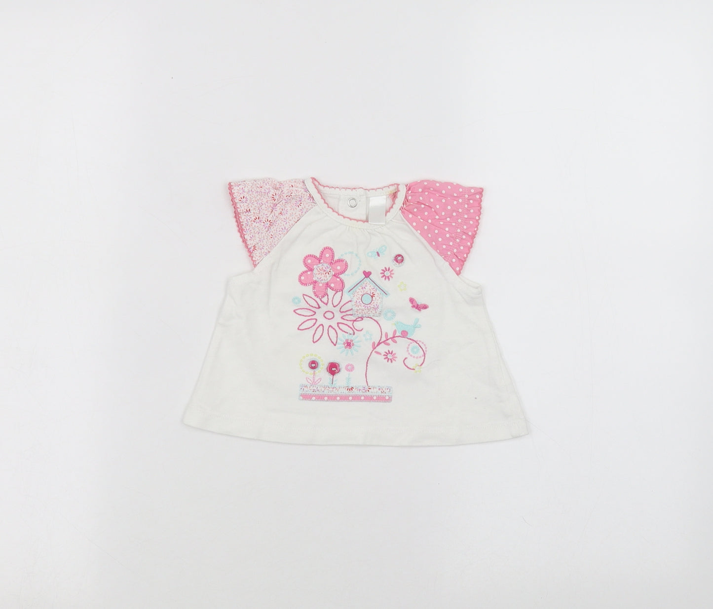 cool club Baby White   Basic T-Shirt Size 6-9 Months