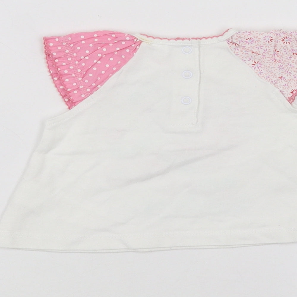 cool club Baby White   Basic T-Shirt Size 6-9 Months