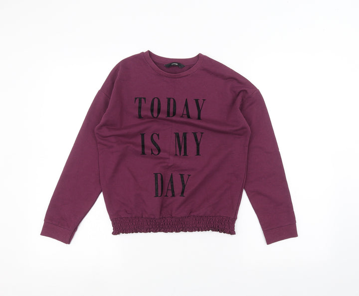 George Girls Purple Pullover Jumper Size 9-10 Years
