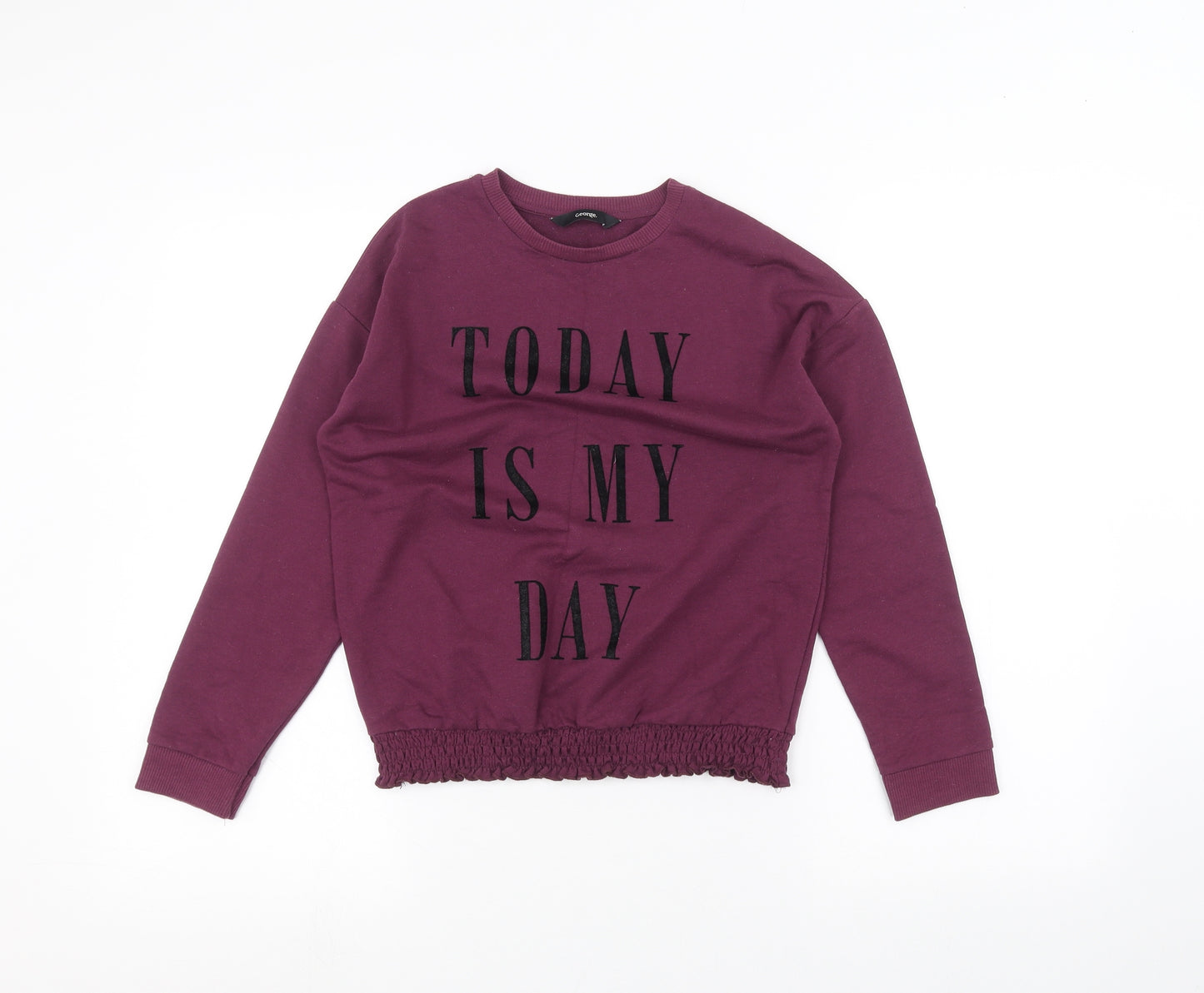 George Girls Purple   Pullover Jumper Size 9-10 Years