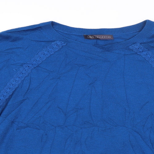 M&S Mens Blue   Pullover Jumper Size L
