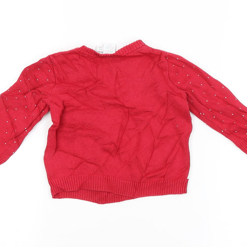 Mini Club Baby Red Spotted  Pullover Jumper Size 6-9 Months  - CHRISTMAS