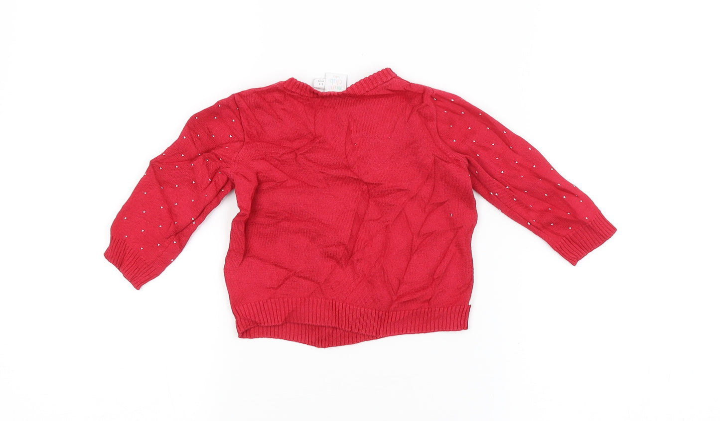 Mini Club Baby Red Spotted  Pullover Jumper Size 6-9 Months  - CHRISTMAS
