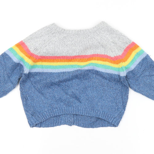 NEXT Boys Multicoloured Striped  Cardigan Jumper Size 12-18 Months