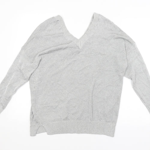 Topshop Womens Silver   Pullover Jumper Size 12