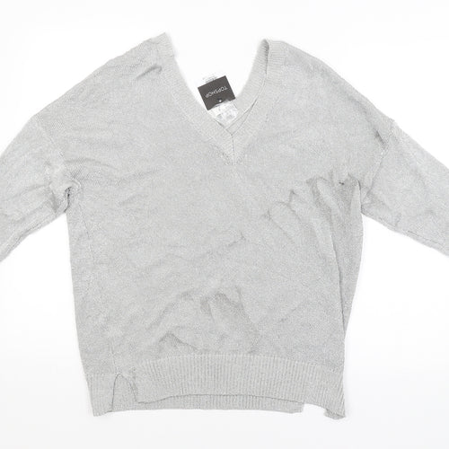Topshop Womens Silver   Pullover Jumper Size 12
