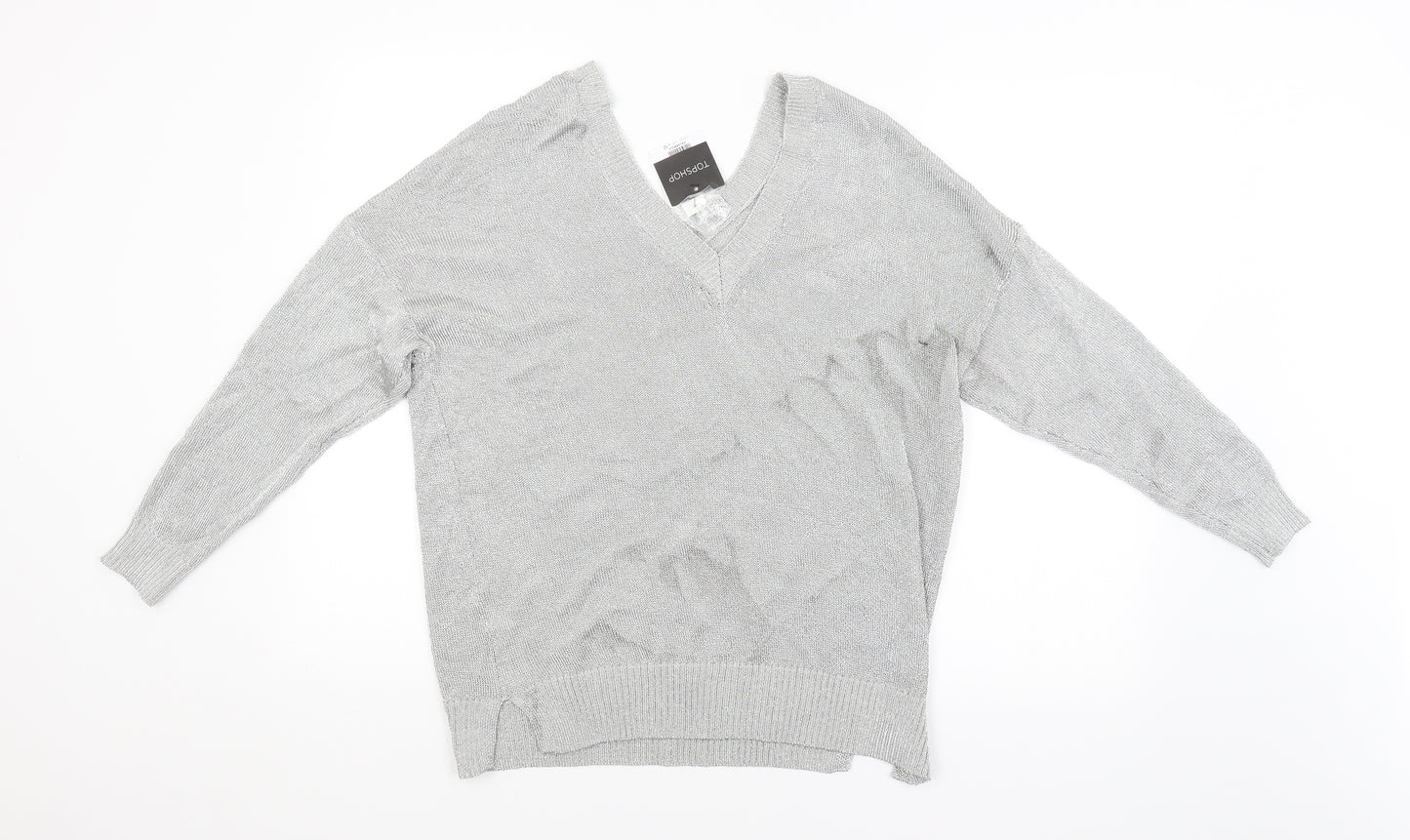 Topshop Womens Silver   Pullover Jumper Size 12