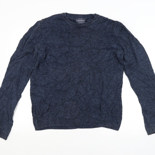 Topman Mens Blue   Pullover Jumper Size L