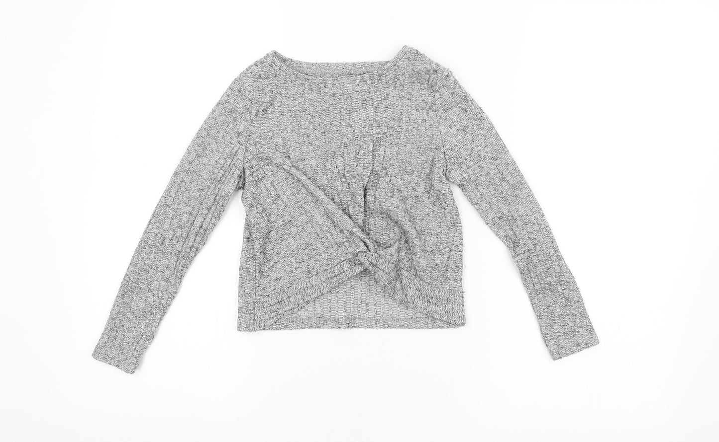 Nutmeg Girls Silver   Pullover Jumper Size 7-8 Years