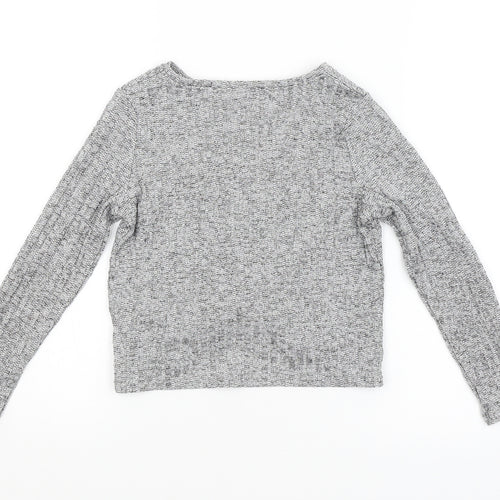 Nutmeg Girls Silver   Pullover Jumper Size 7-8 Years