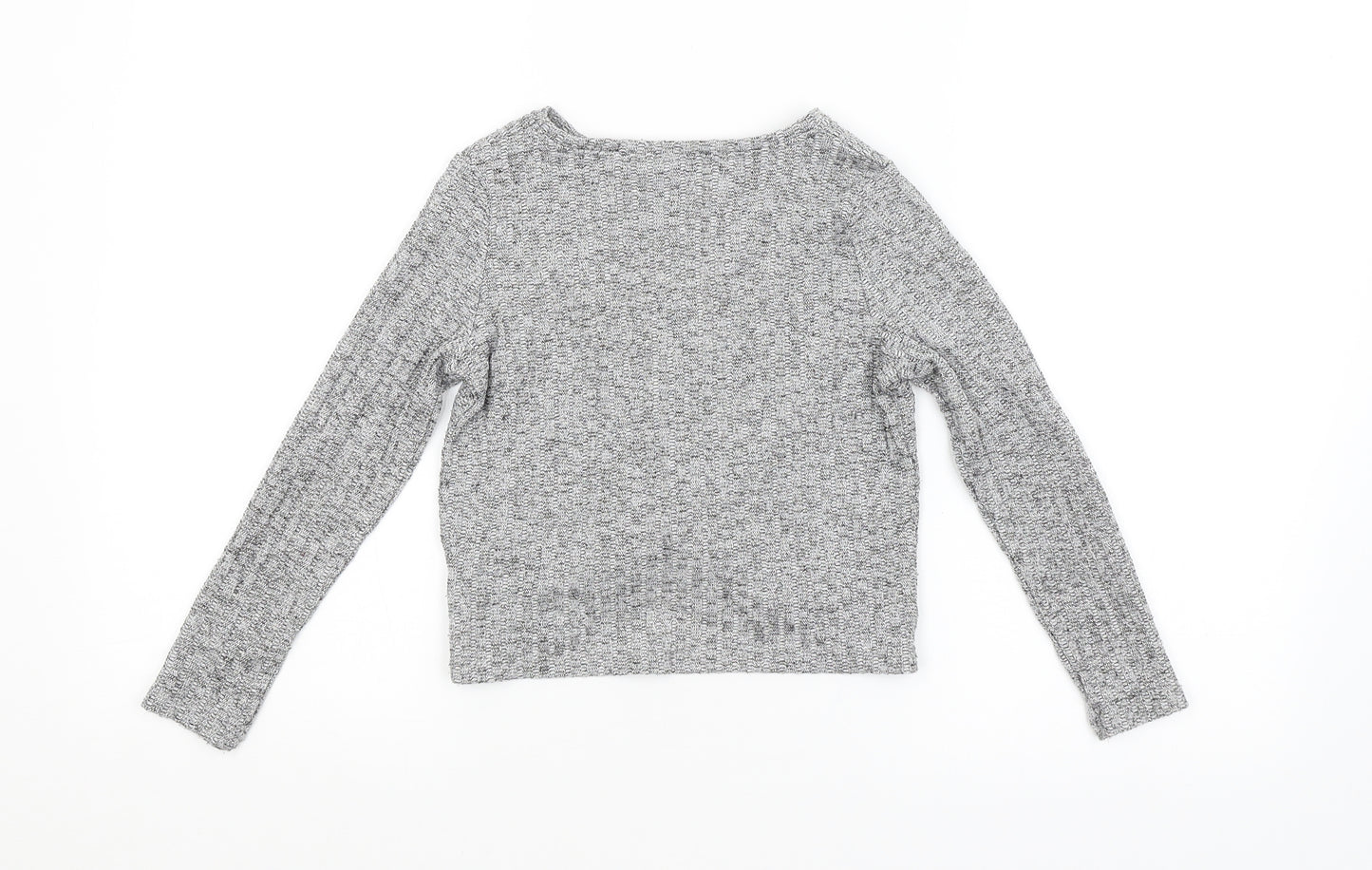 Nutmeg Girls Silver   Pullover Jumper Size 7-8 Years