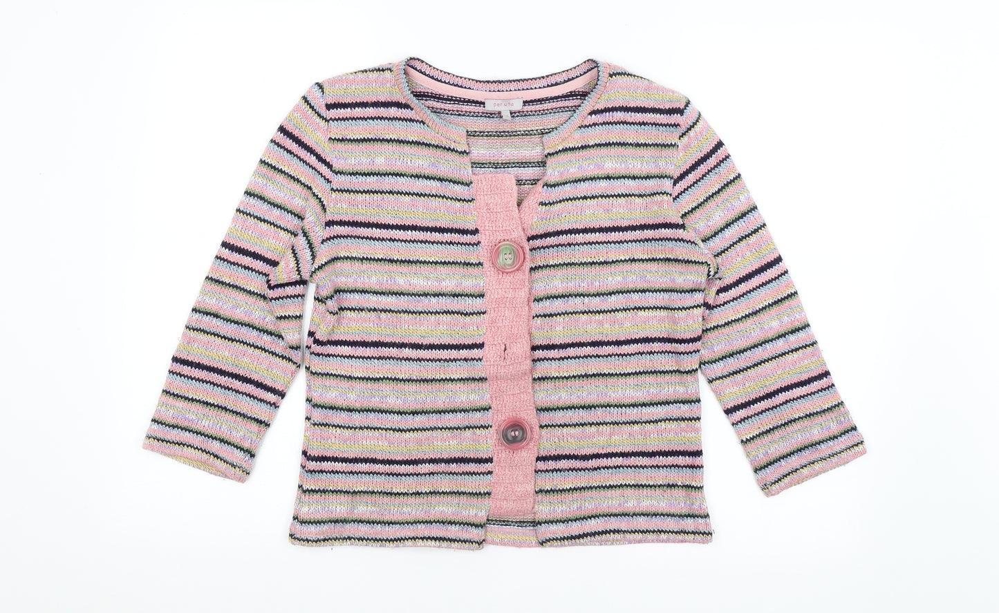 Per Una Womens Multicoloured Striped  Cardigan Jumper Size 14